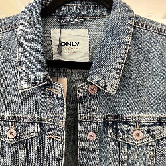 Pastel ribbon stripe classic denim jacket - Picture 6 of 9